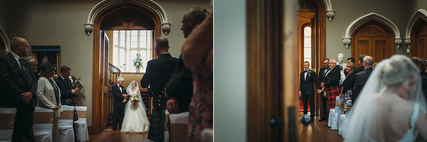 ceremony timeline - brides arrival, grooms reaction