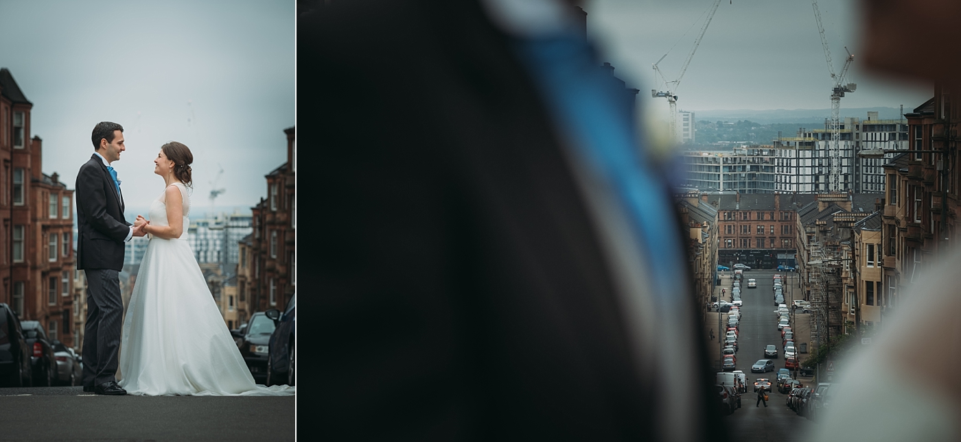 reception timeline - using dark sky app for couples shoot on gardner Street Glasgow