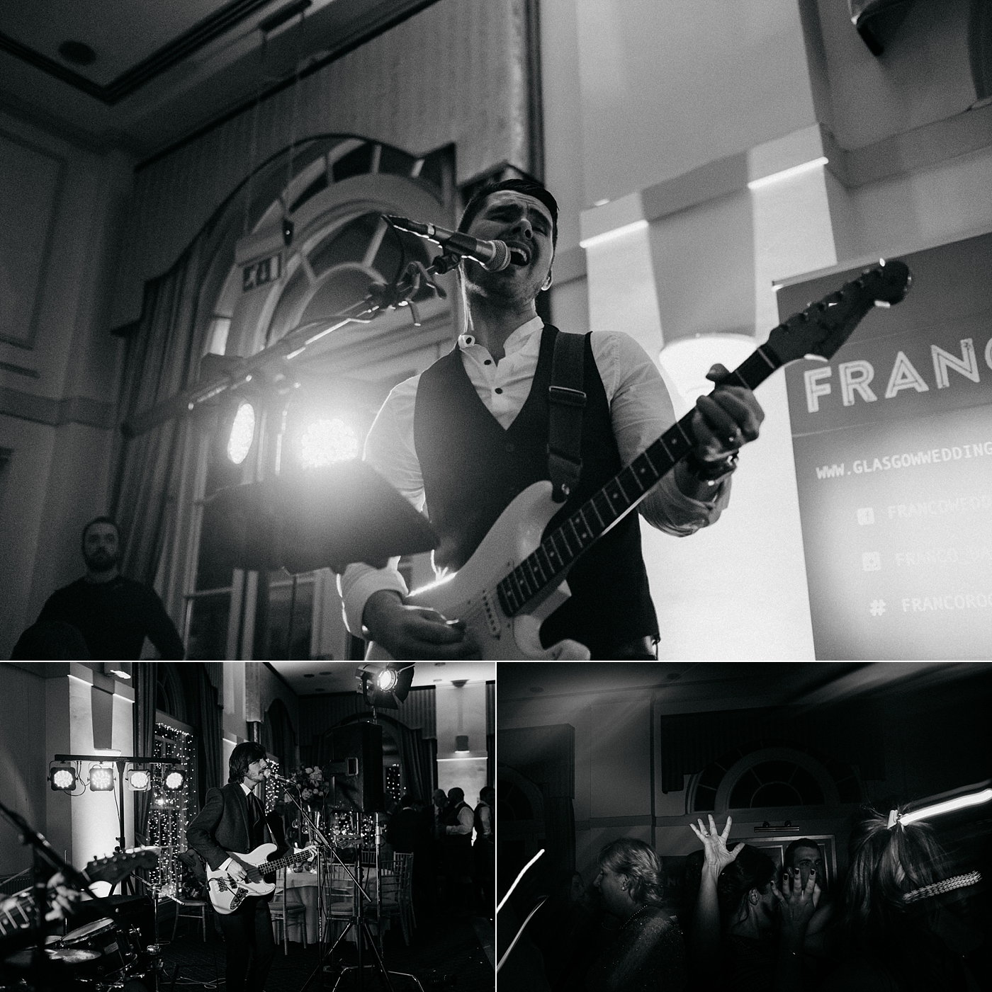 planning your wedding party timeline - with advice from wedding band Franco - images taken at Balbirnie House Hotel