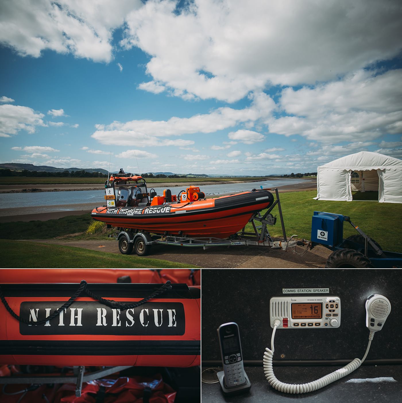 dumfries wedding photographer nith rescue boat