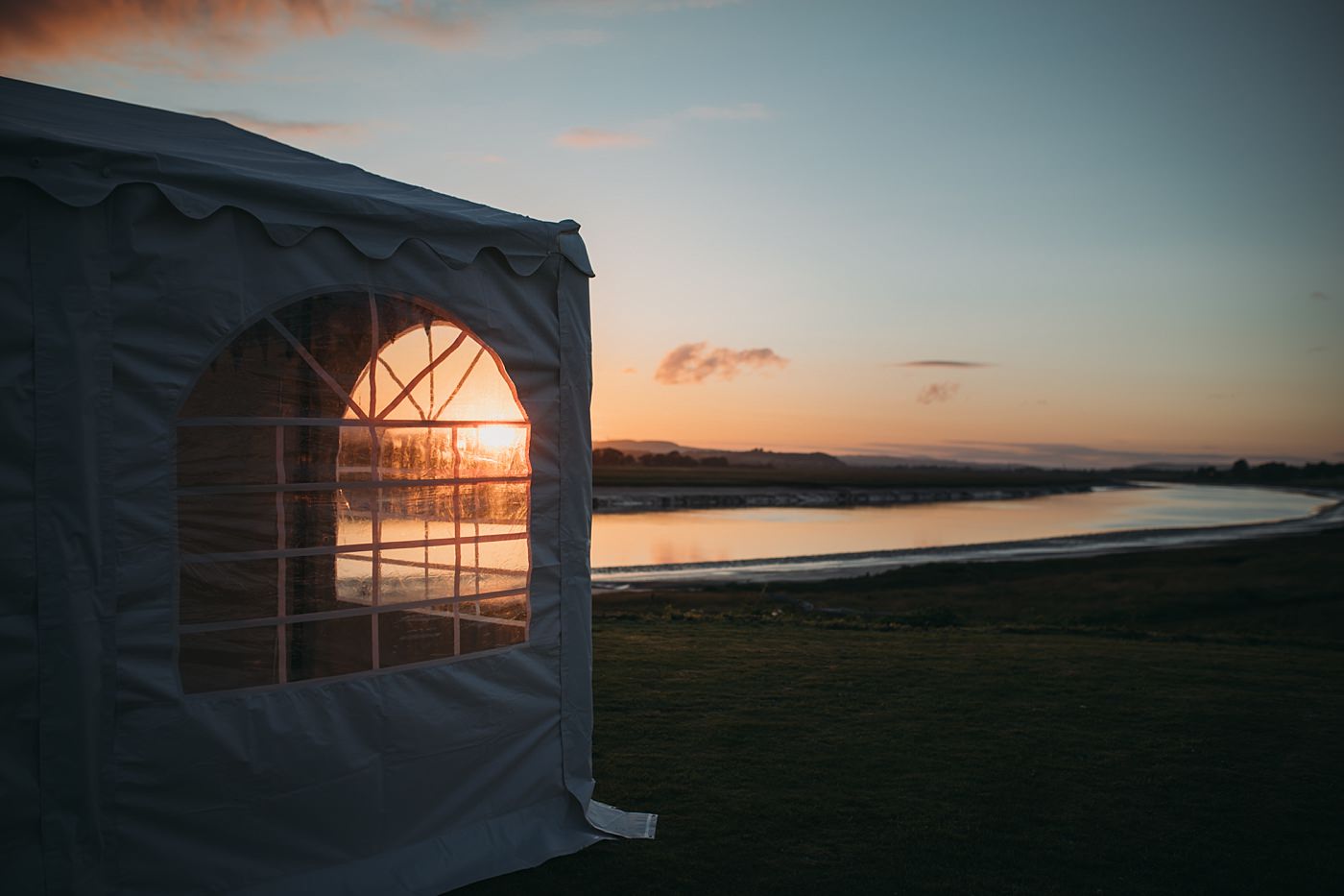 dumfries wedding photographer DIY wedding marquee