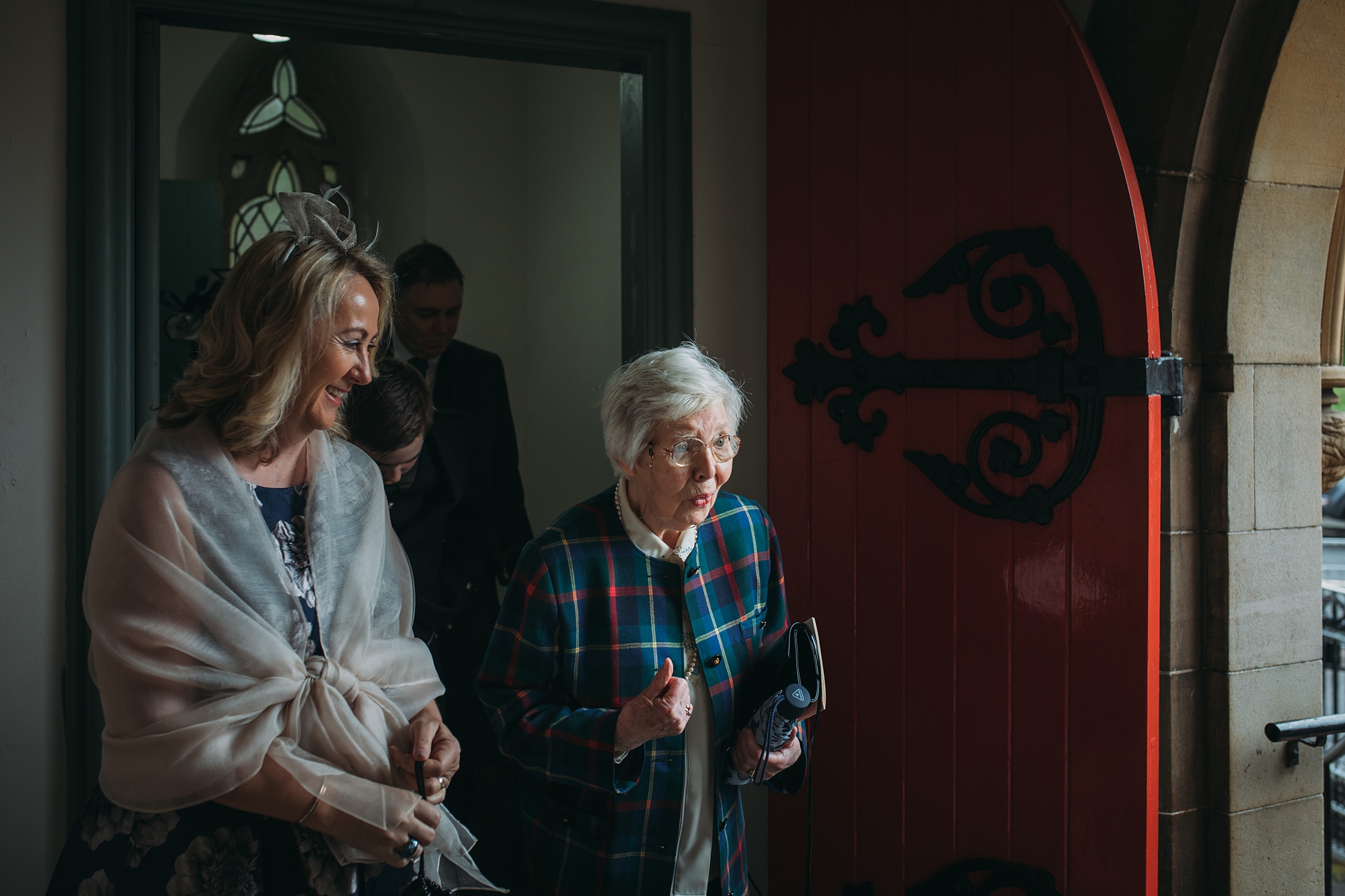 best wedding photographs of gran seeing her grand daughter in her wedding dress