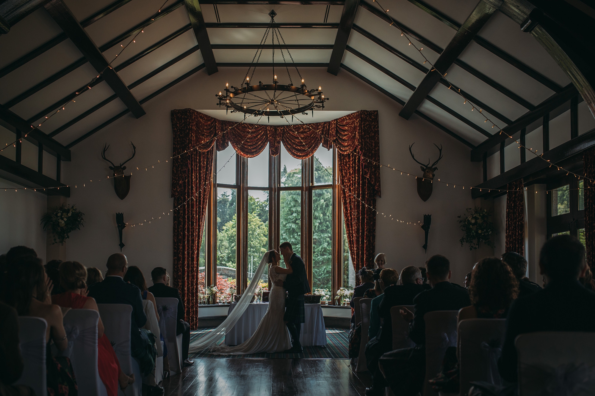 best wedding photographs of ceremony at brig o'doon in ayrshire