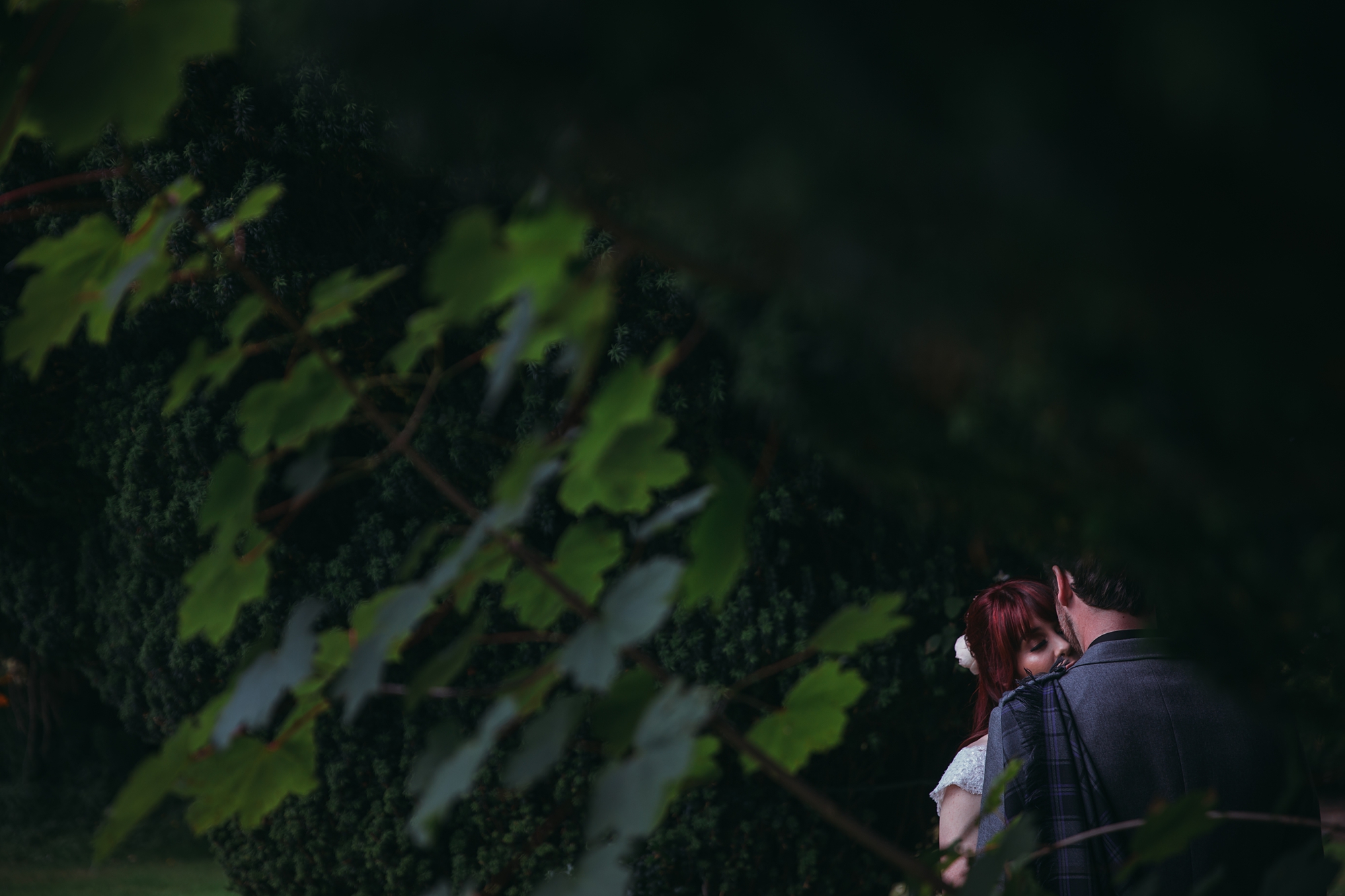 Newlyweds kiss at Mar Hall - best wedding photographs