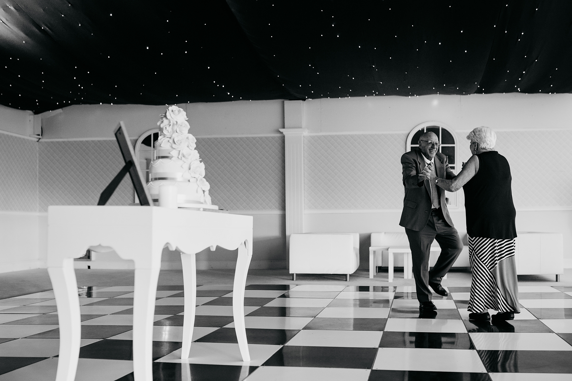 best wedding photographs, old couple dancing at Mar Hall