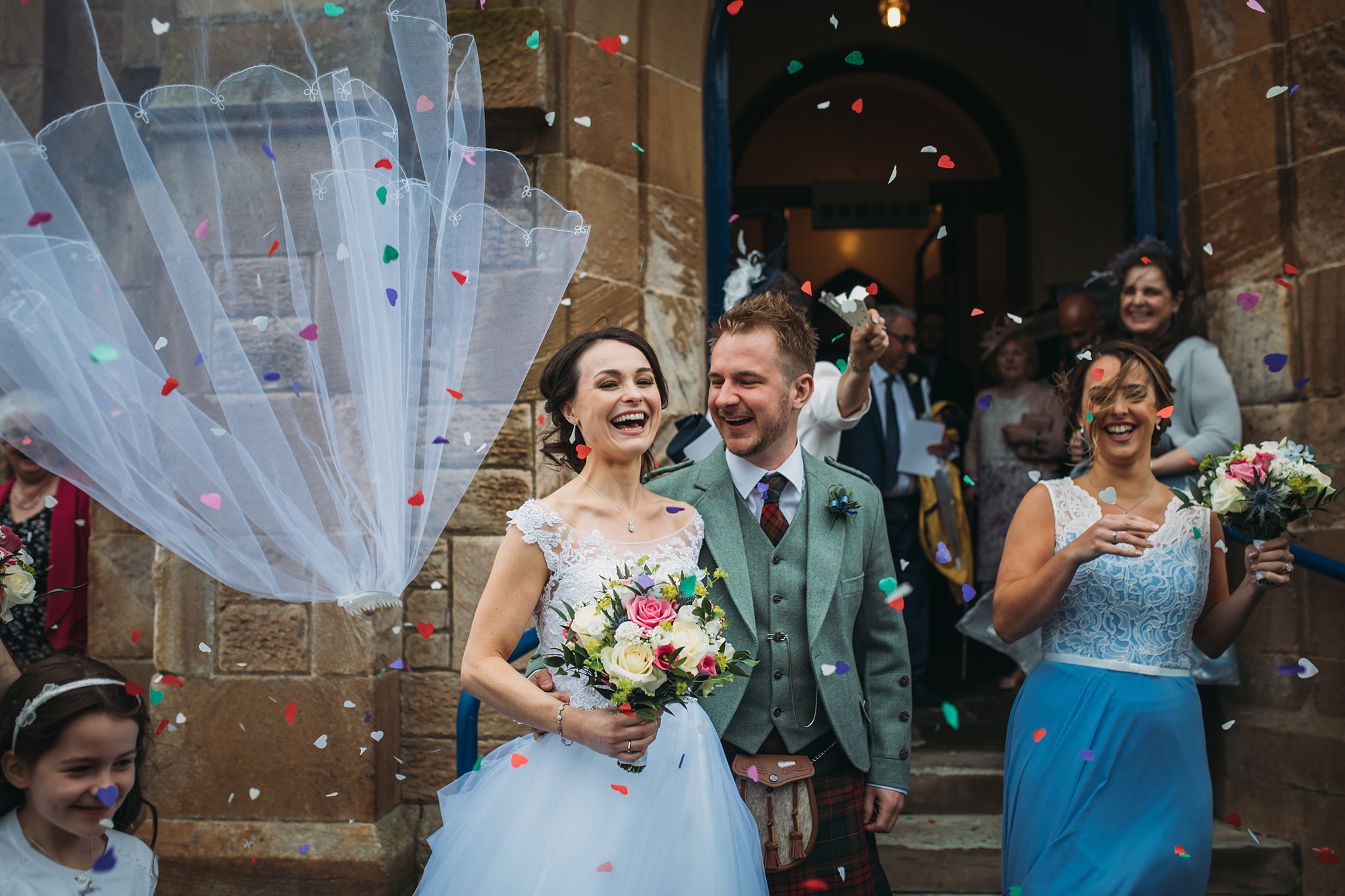 a brides veil blows away - best wedding photographs