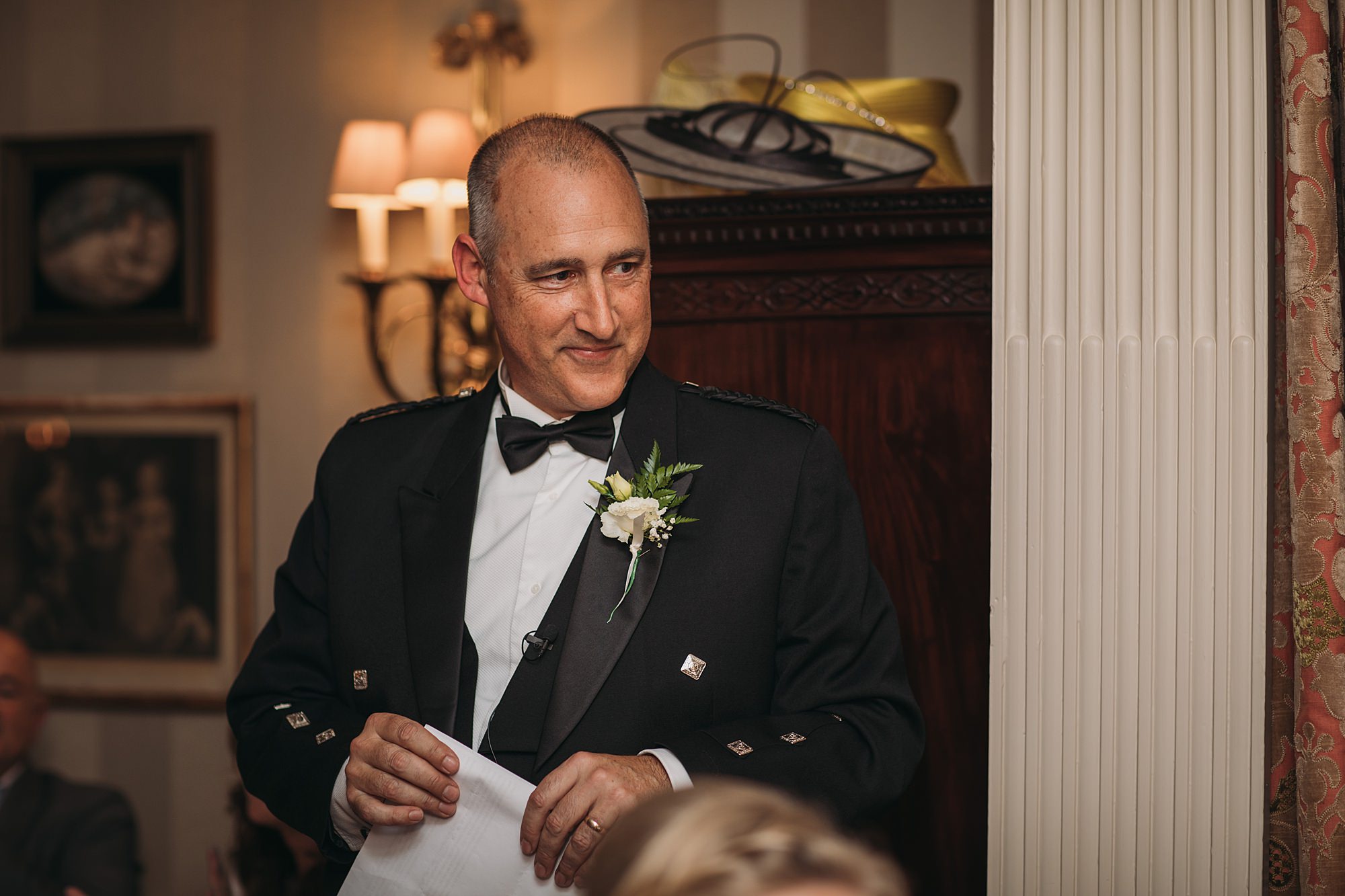 Dads speech during his daughters Cromlix House wedding