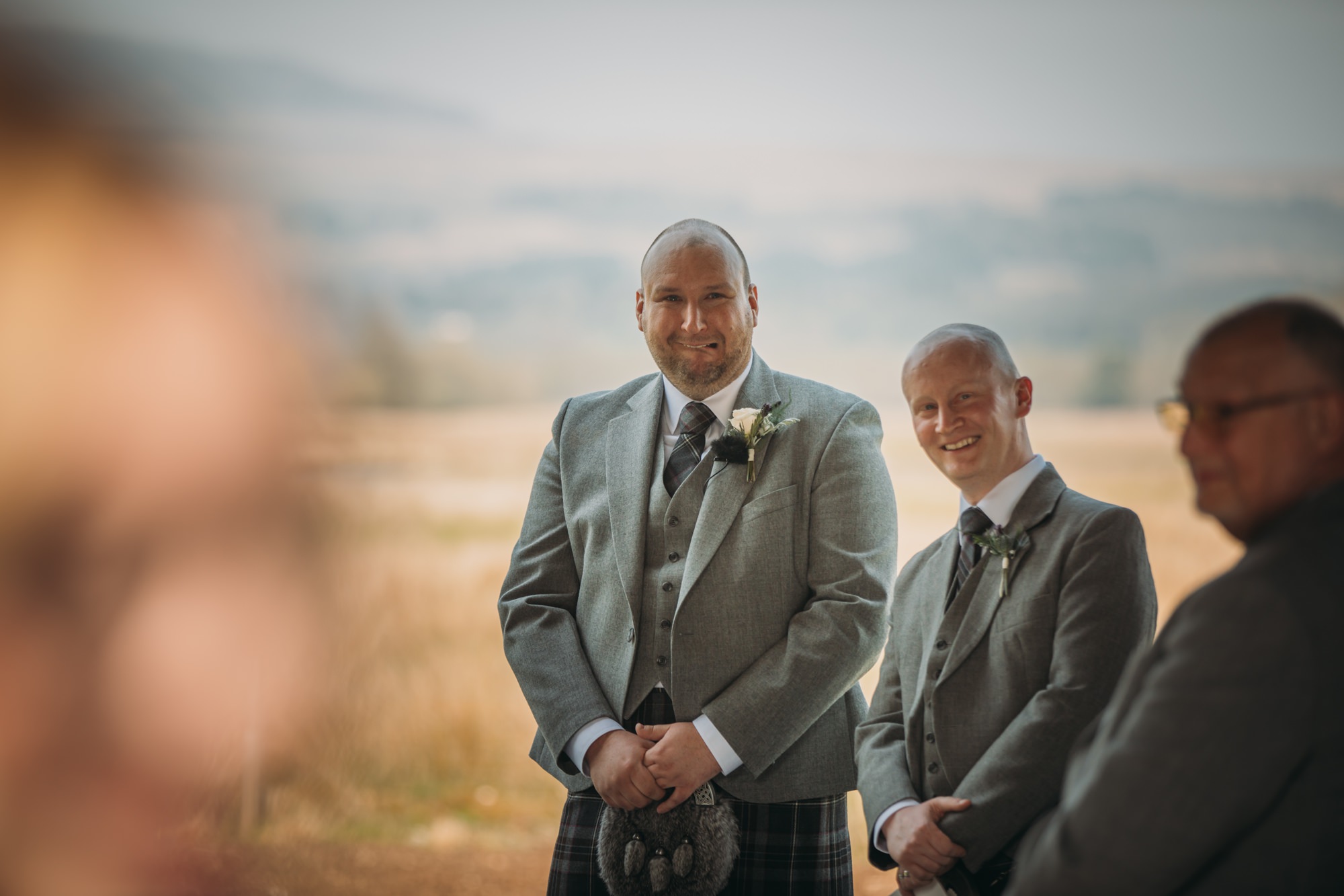 Groom sees Bride for the first time at their High Wards wedding