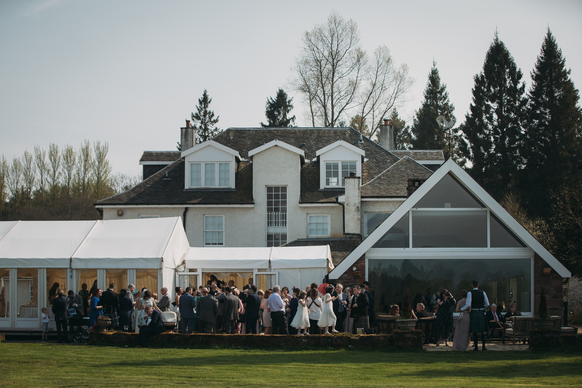 High Wards wedding reception on a spring day