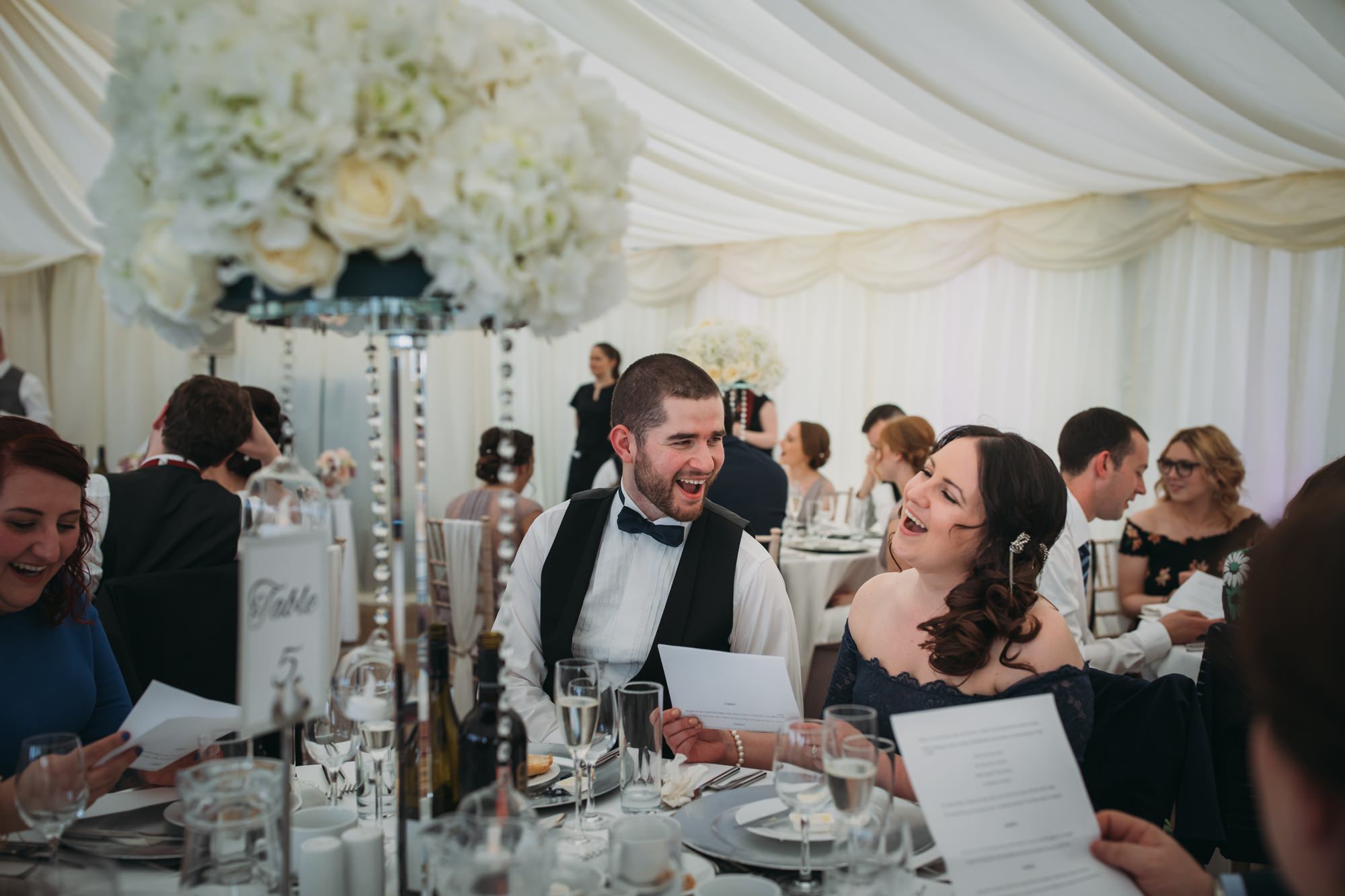 Guests at a High Wards wedding join in for a surprise sing-a-long