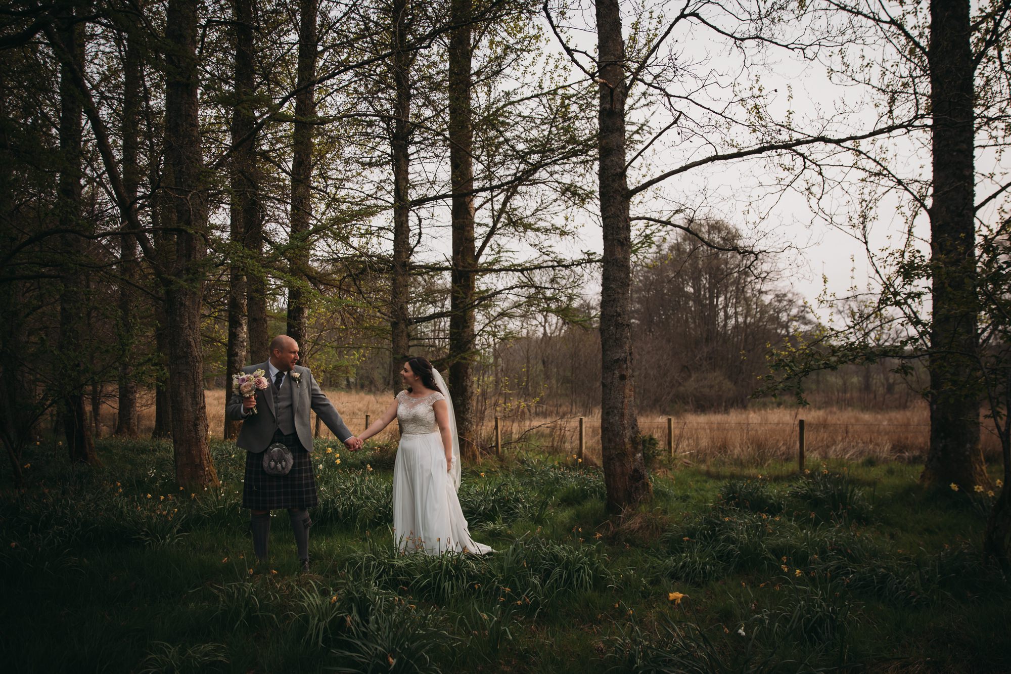 Bride and Groom at their High Wards wedding