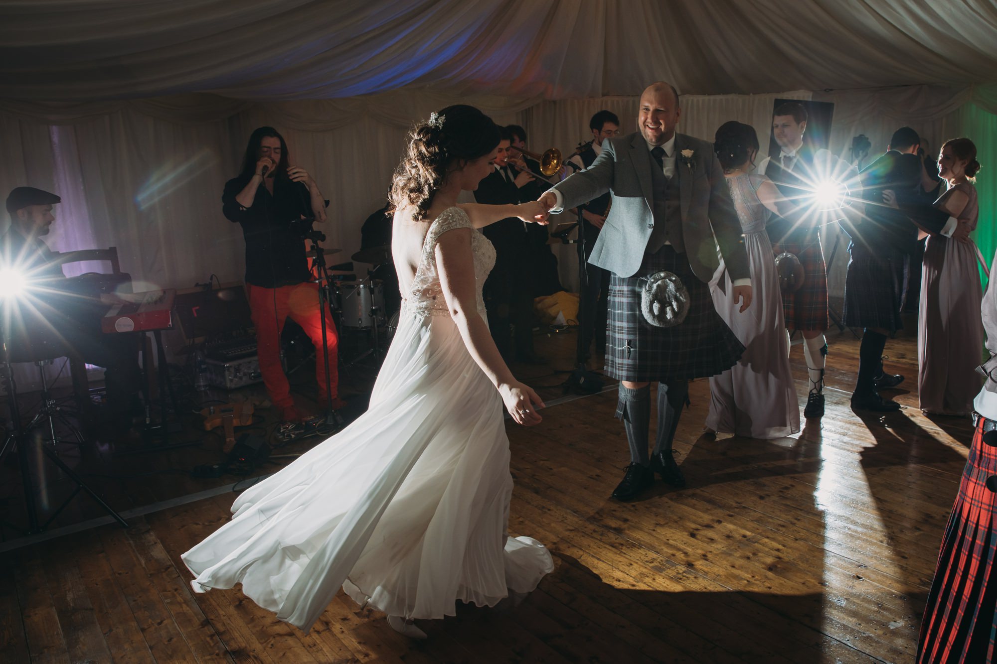 First dance with Tom McGuire & The Brassholes at a High Wards wedding