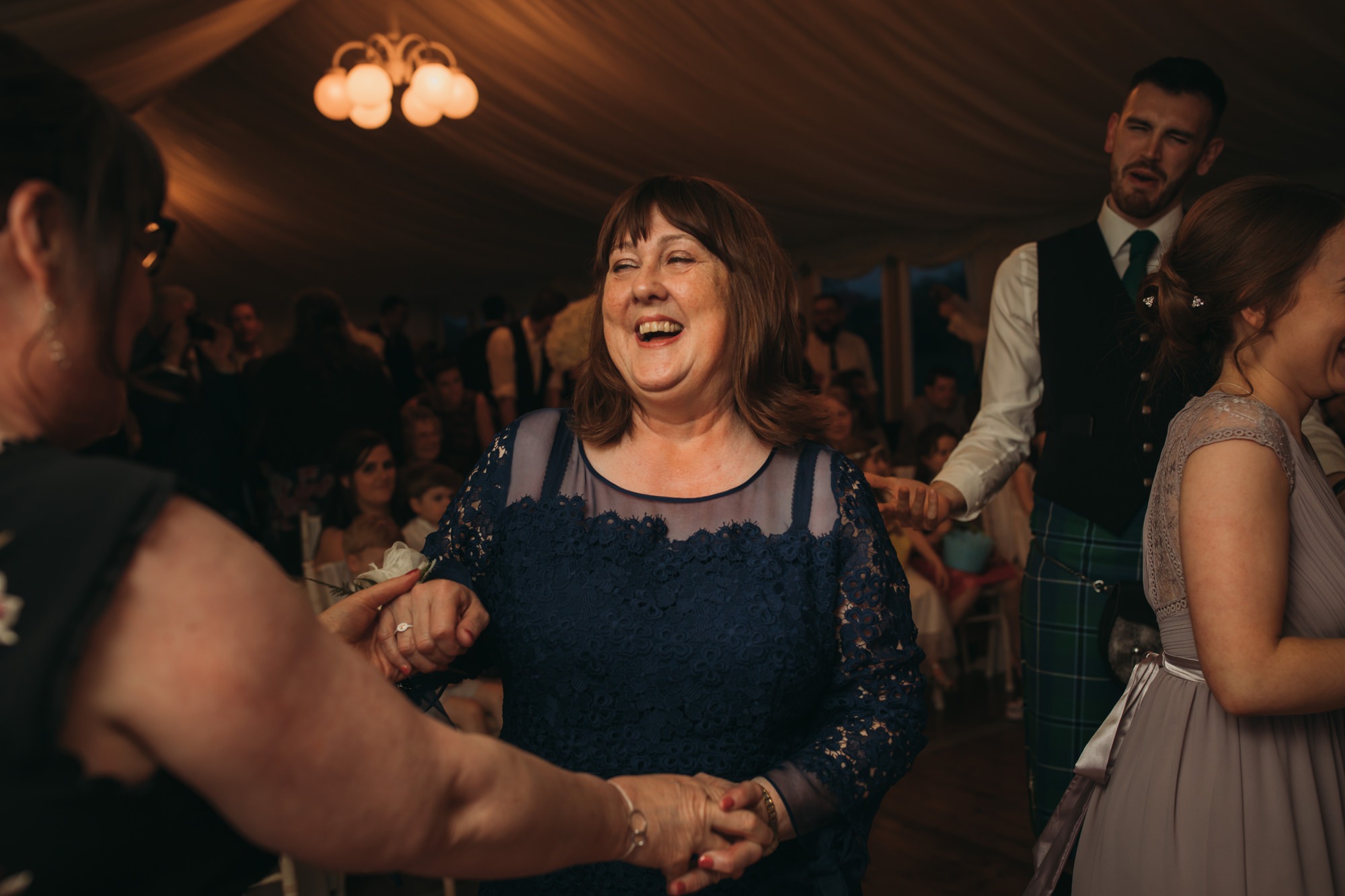 busy dance floor at a High Wards wedding