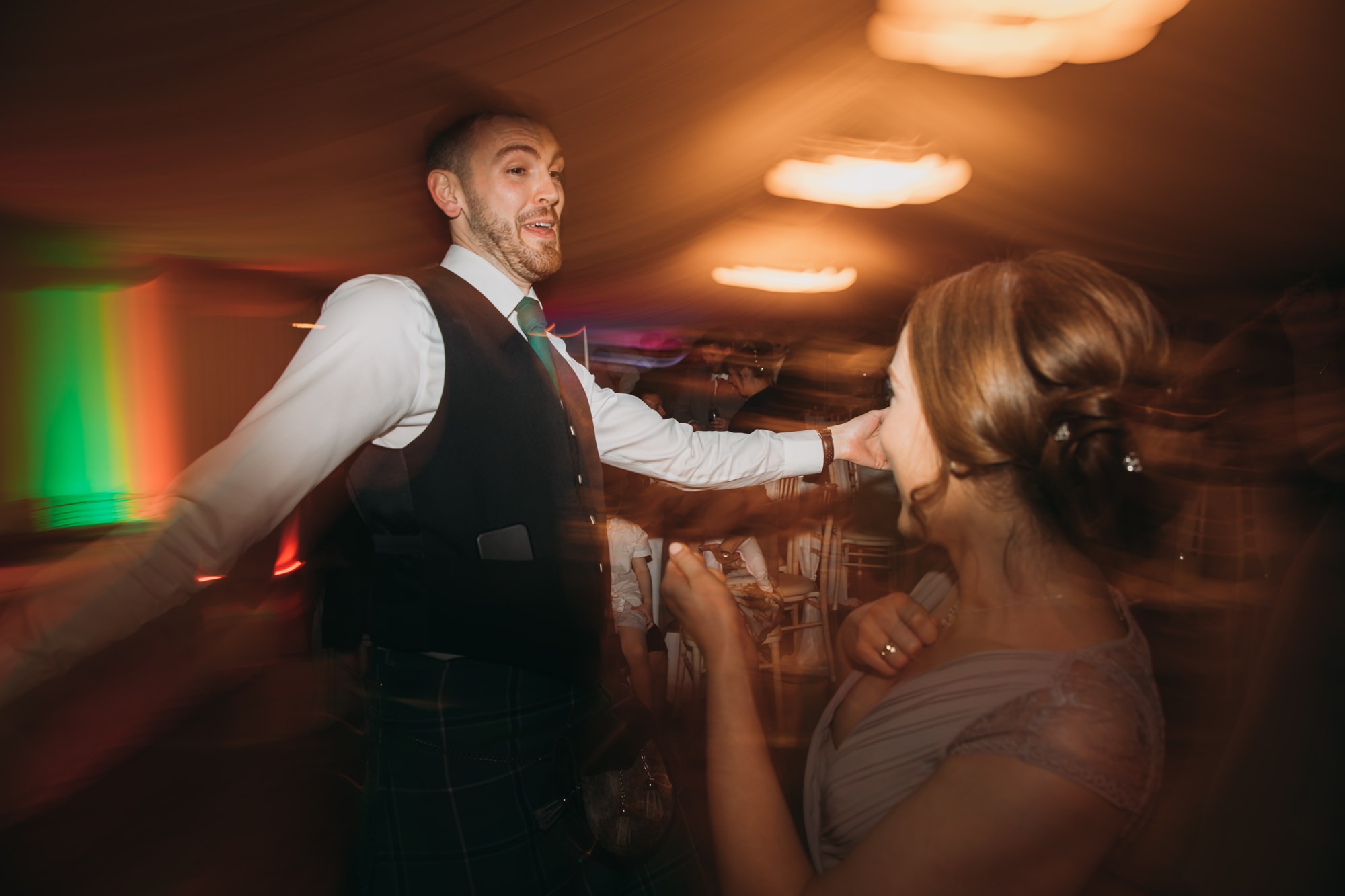 epic dance moves at a High Wards wedding