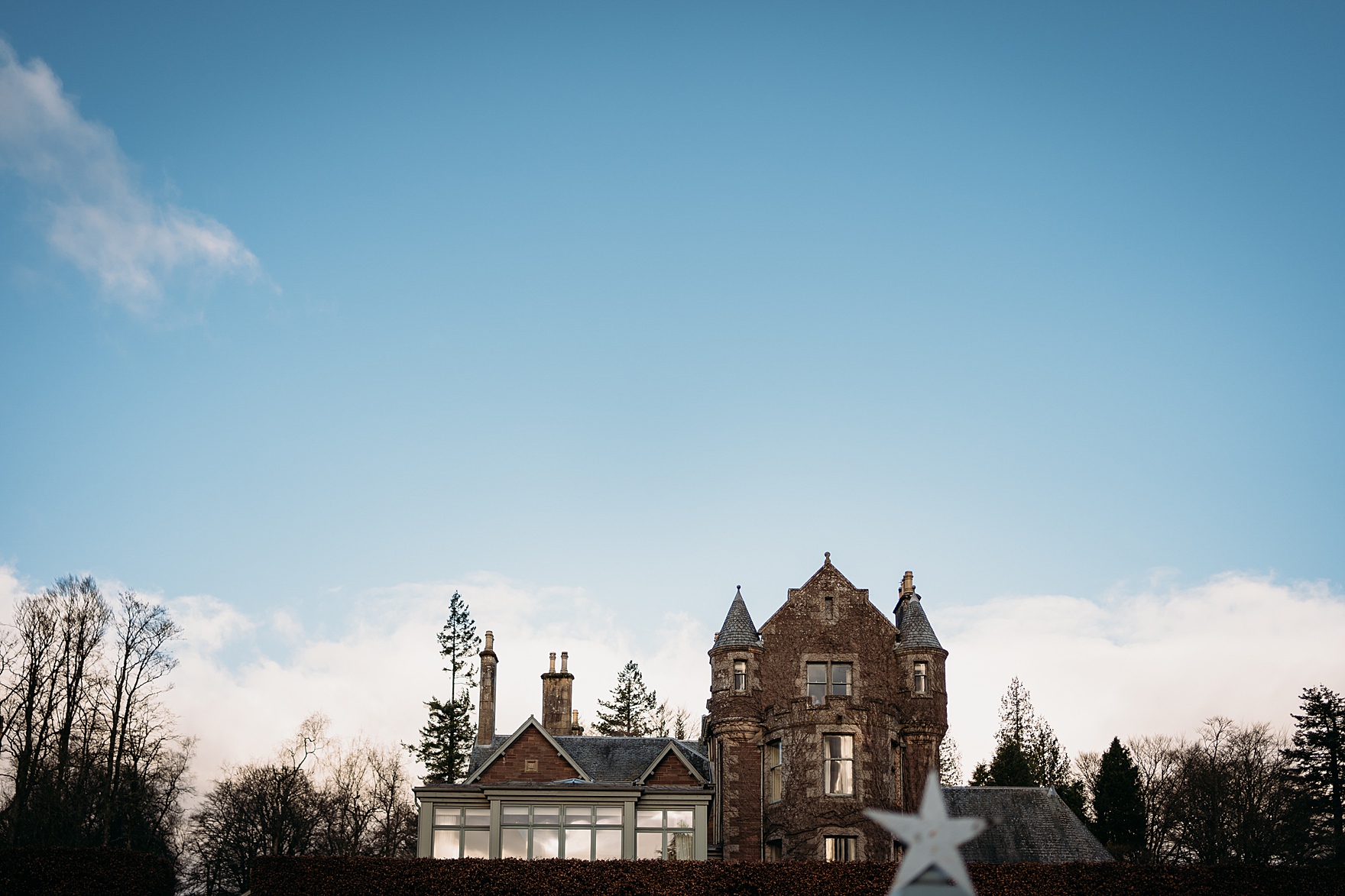 cromlix winter wedding hotel exterior 