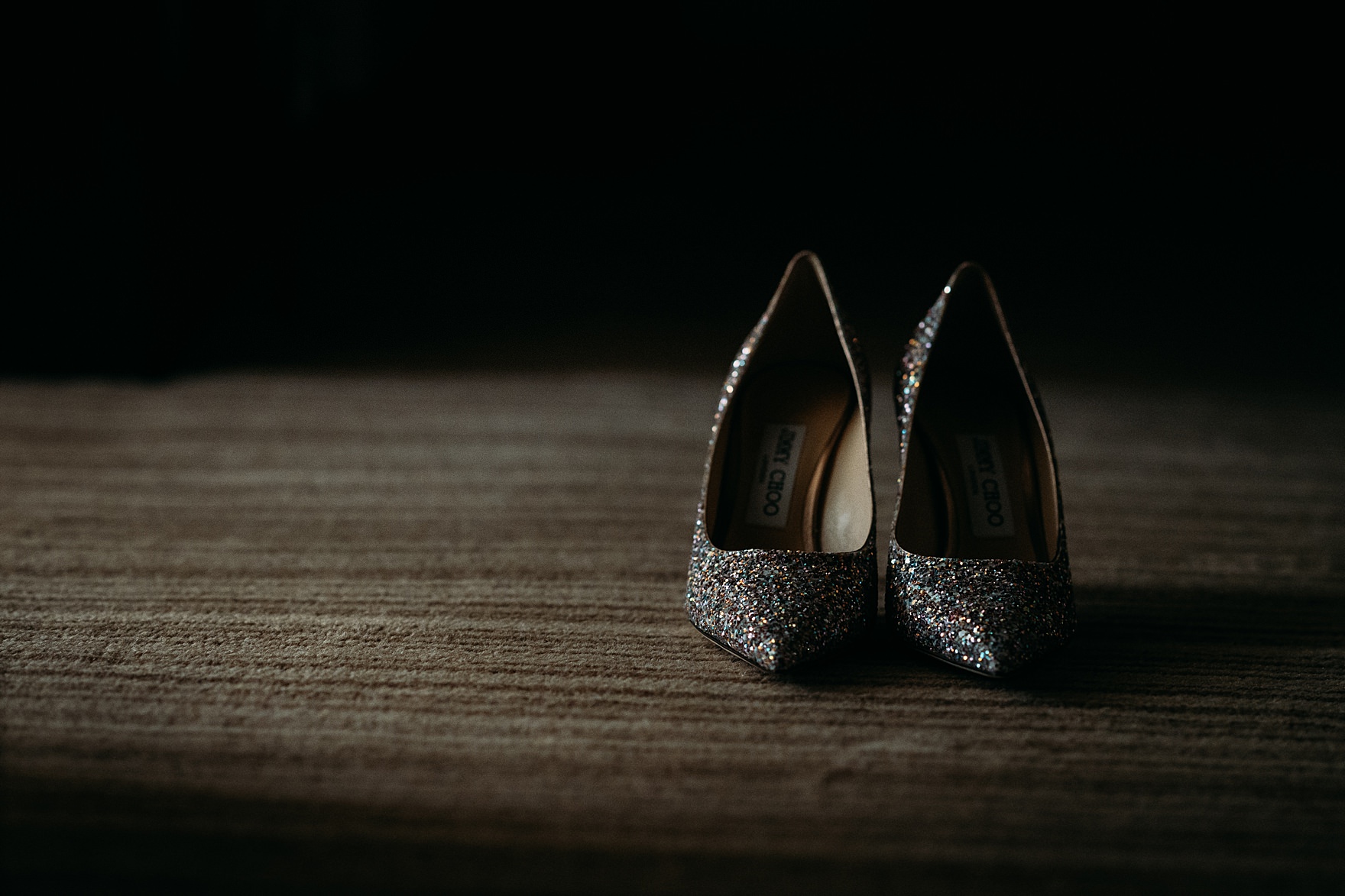 cromlix winter wedding jimmy choo glitter heels