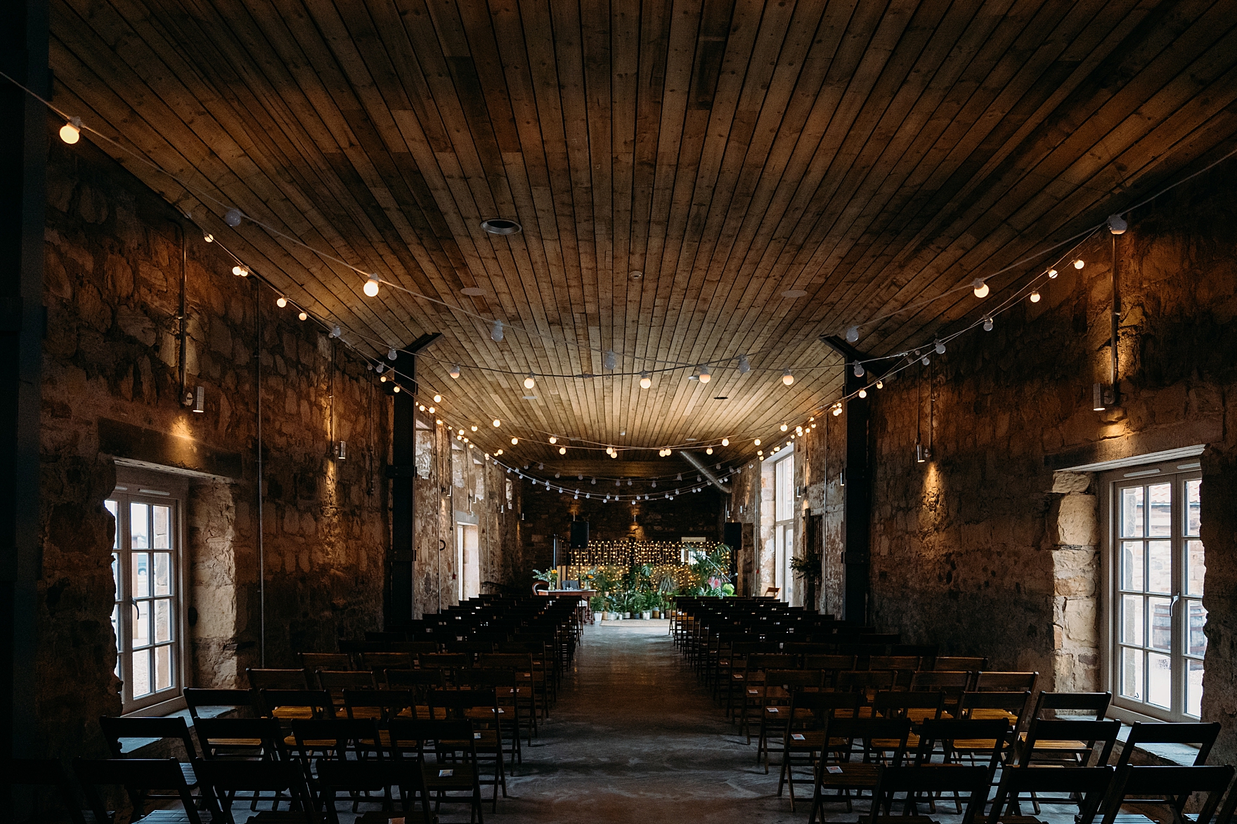 st andrews spring wedding falside mill indoor ceremony space