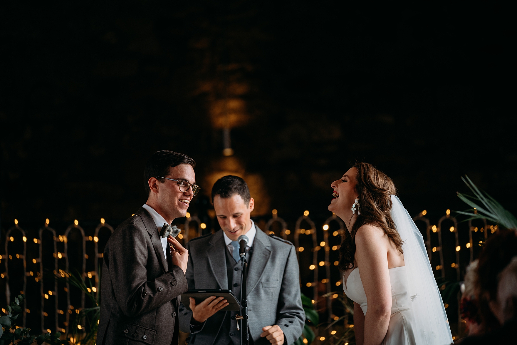 spring wedding falside mill indoor ceremony reception space bride groom 