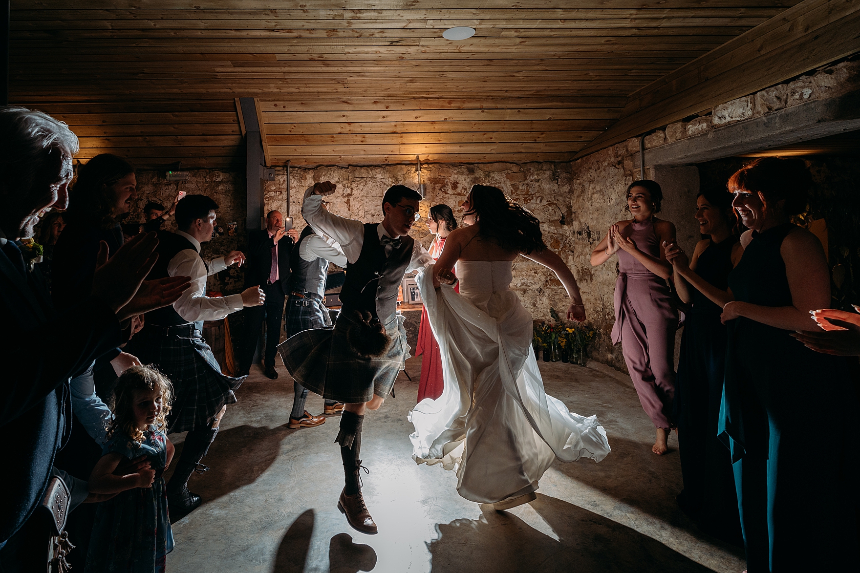 st andrews spring wedding falside mill main hall wedding reception first dance