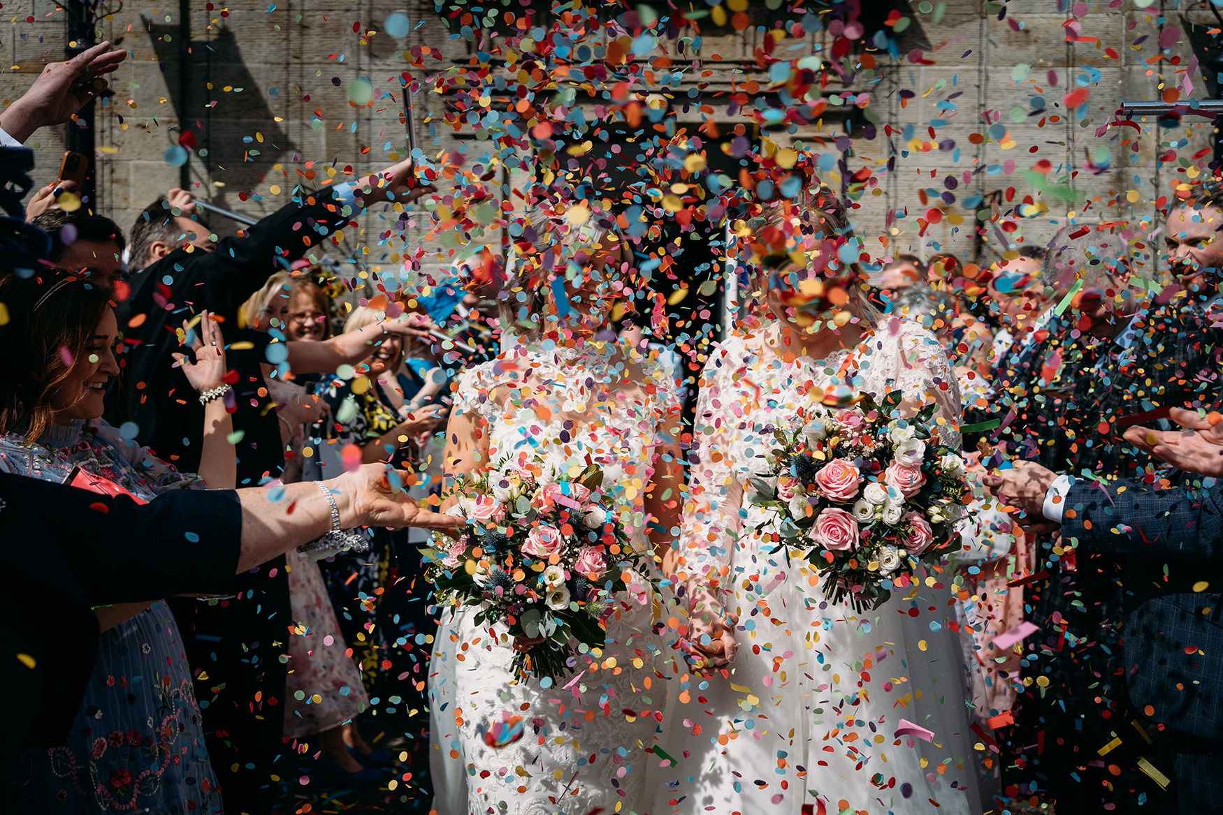 Confetti cannons are not necessary for a wedding day emergency kit but they are fun
