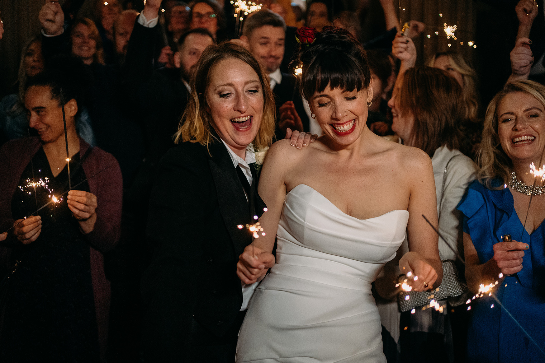Sparklers at Royal College of Physicians Wedding