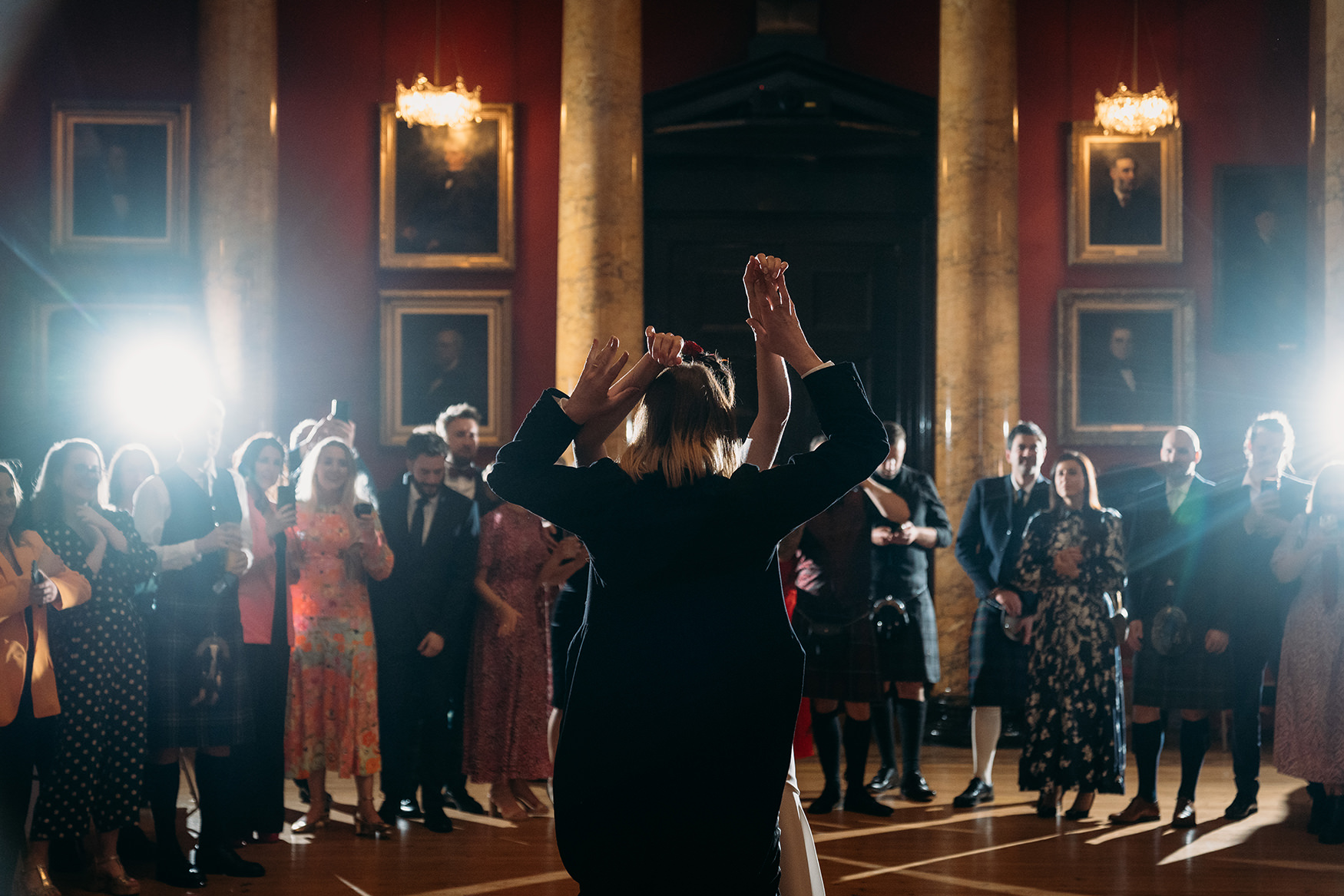 two brides enjoying their Royal College of Physicians Wedding first dance