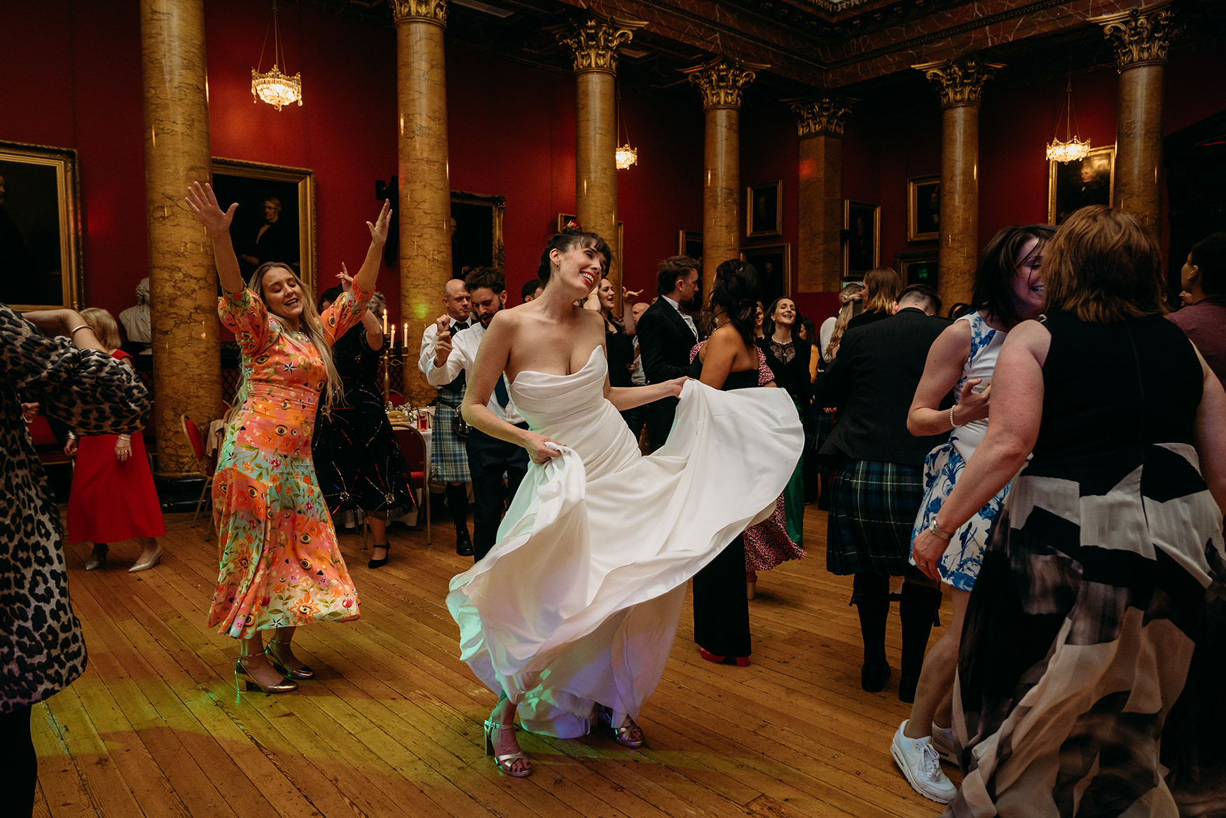 Bride dances at her Royal College of Physicians Wedding