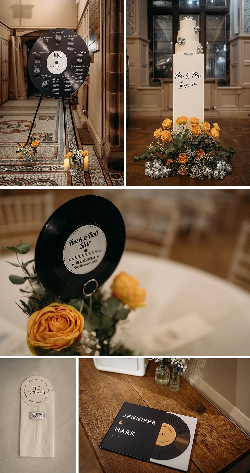 Coats Paisley Twilight Wedding reception Oasis themed details with hints of yellow