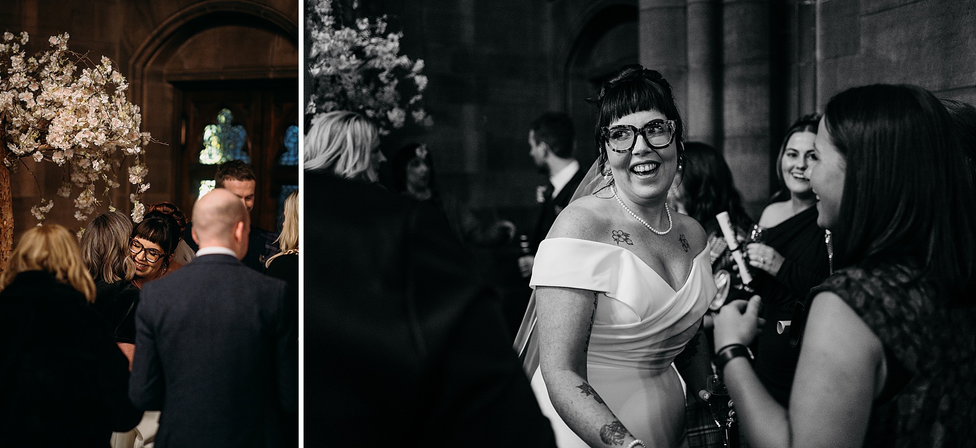 Coats Paisley Twilight Wedding reception