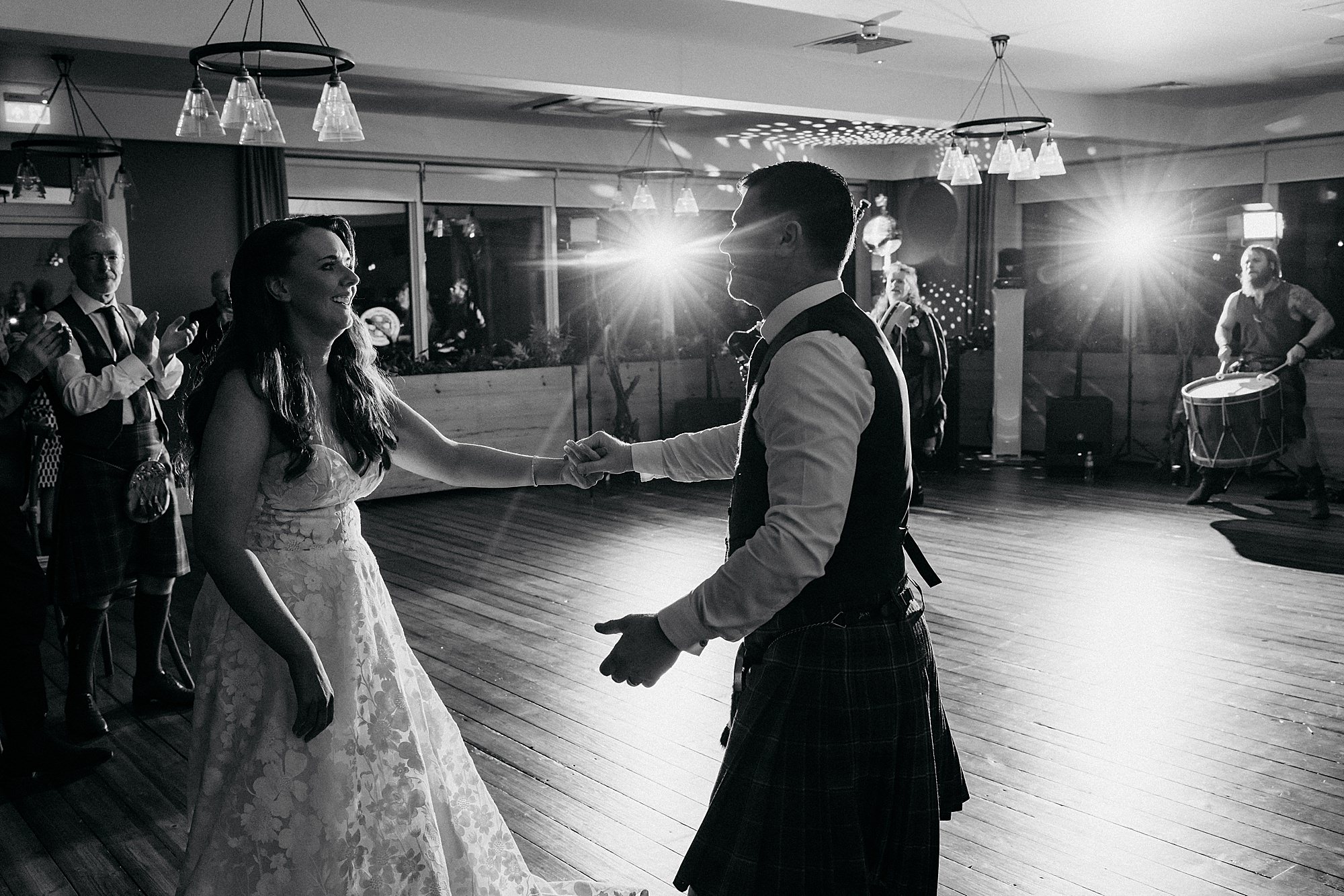 First dance at a Kingshouse Hotel Glencoe wedding with Clann An Drumma 