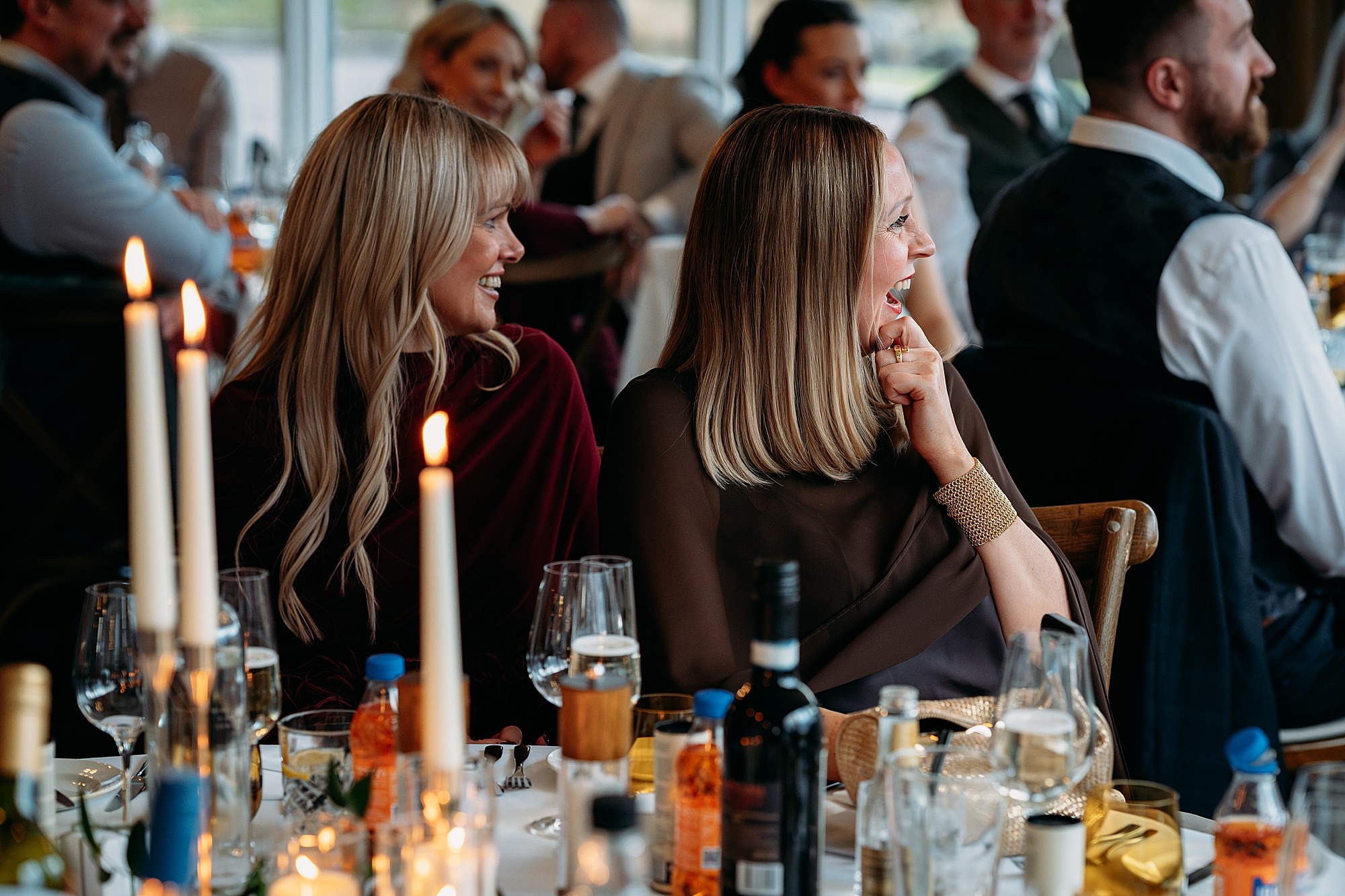 Guest reactions to best mans speech at Kingshouse Hotel Glencoe