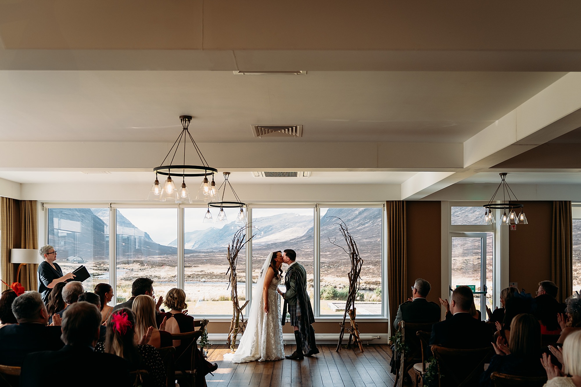 Humanist wedding ceremony at Kingshouse Hotel Glencoe. 
