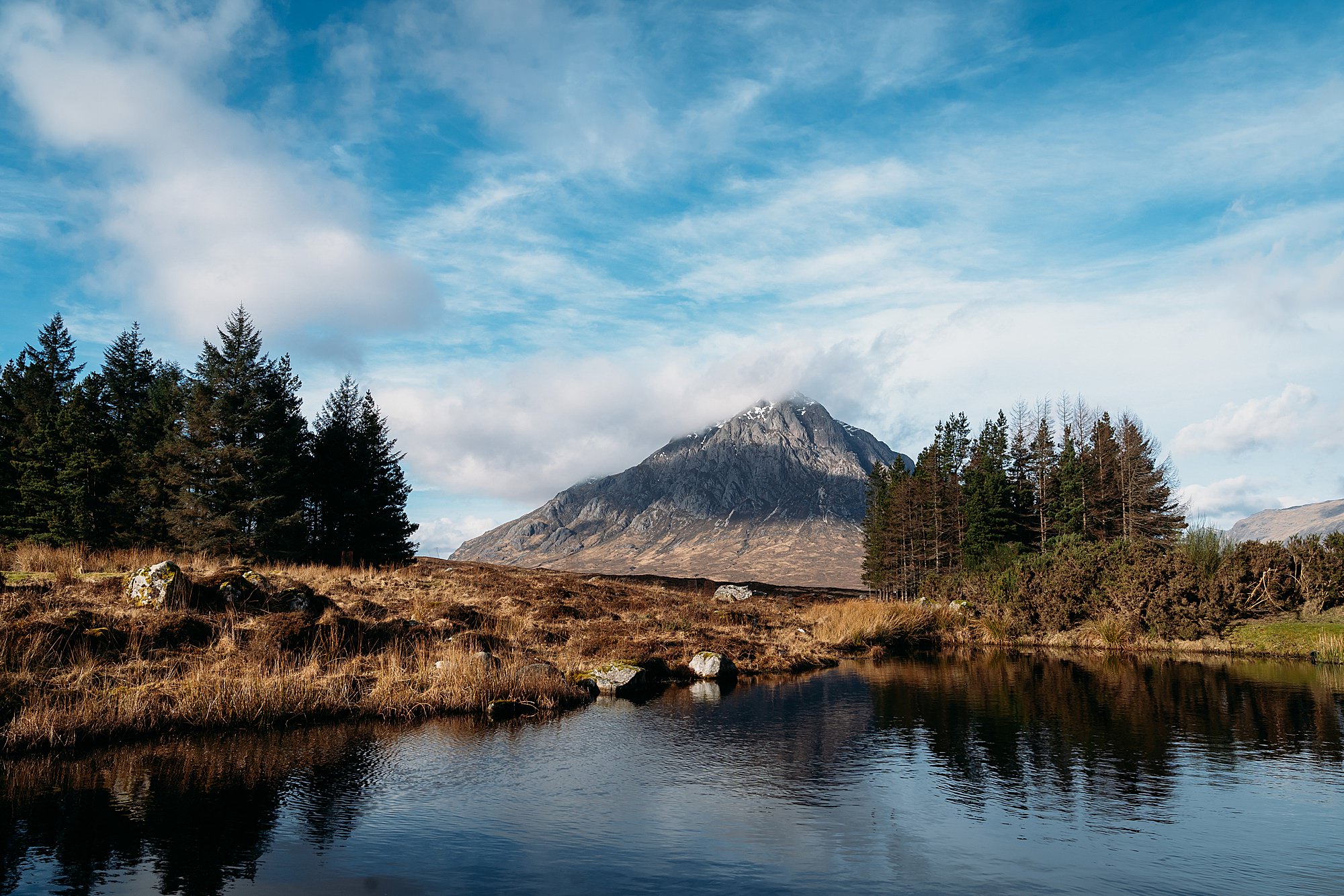 Views of Buachaille Etive Mòr from Kingshouse Hotel Glencoe wedding venue.